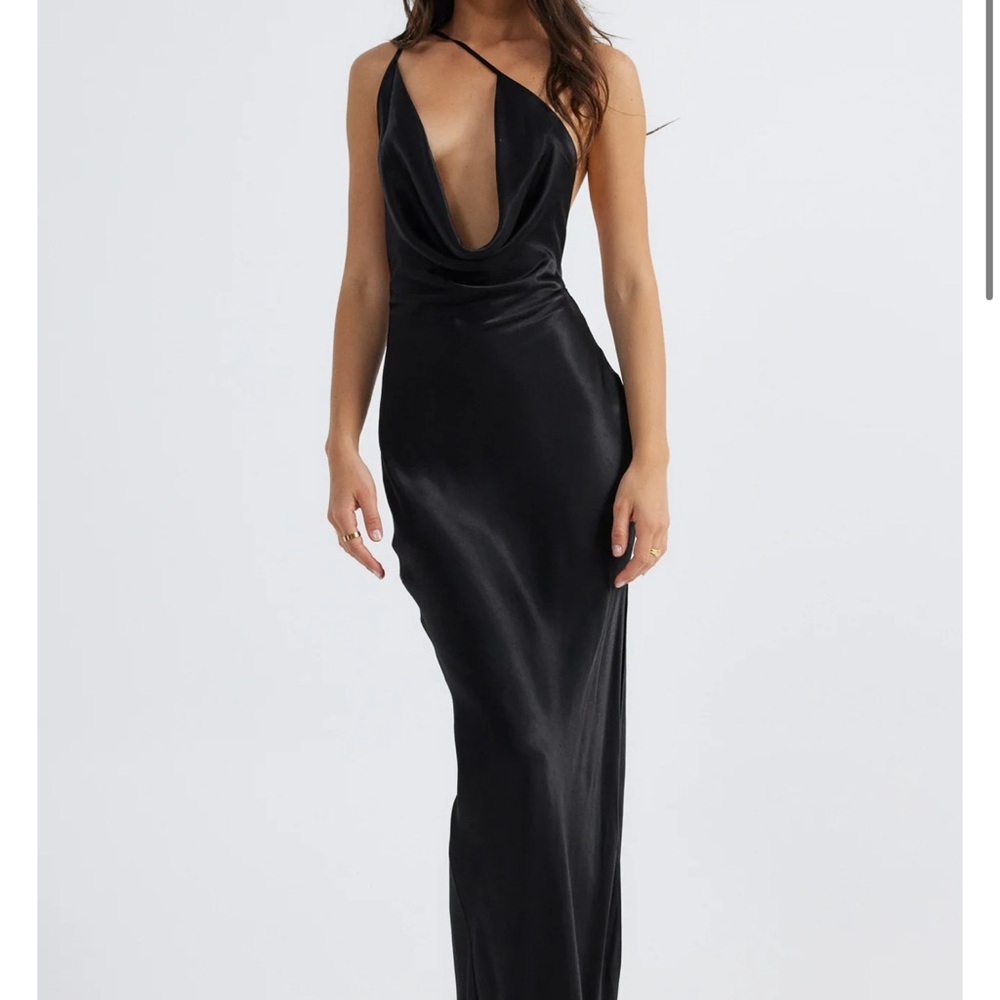 Sndays the Label black silk dress.